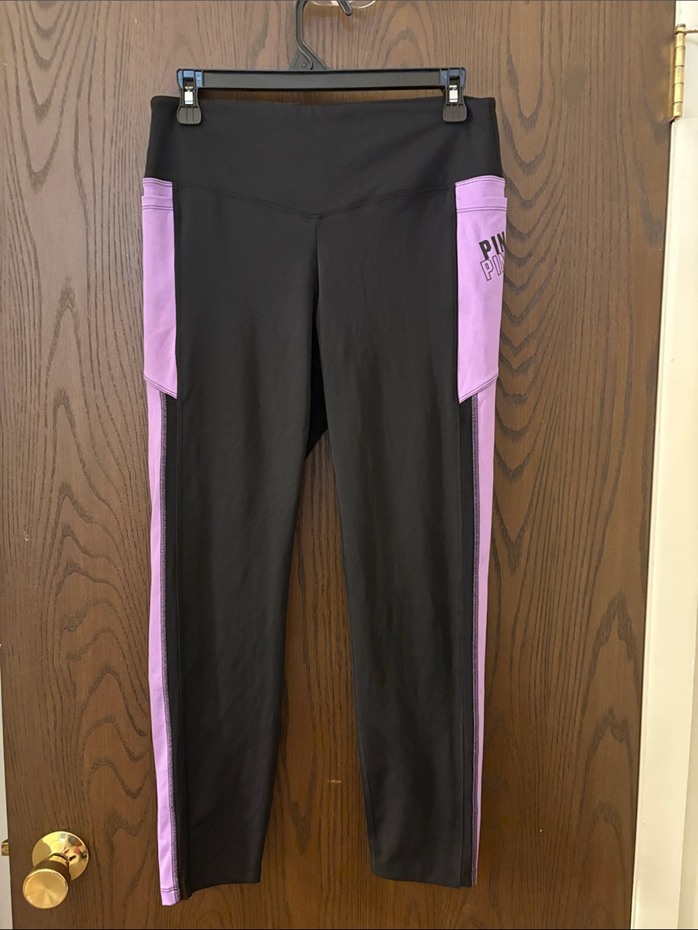 Barely Worn VS PINK Active Joggers-Black and Purple